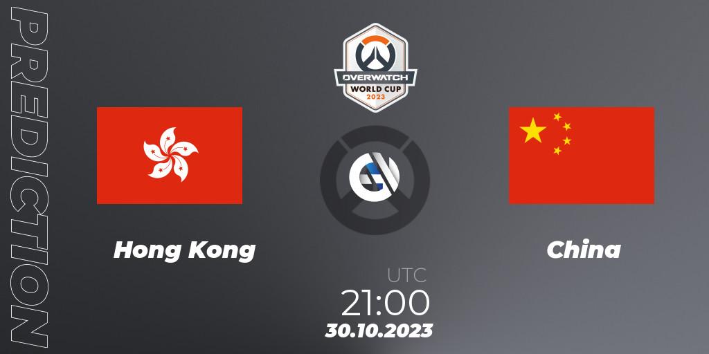 Prognoza Hong Kong - China. 30.10.23, Overwatch, Overwatch World Cup 2023