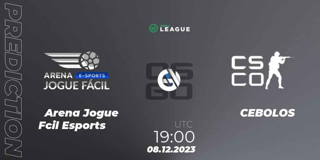 Prognoza Arena Jogue Fácil Esports - CEBOLOS. 08.12.2023 at 19:00, Counter-Strike (CS2), ESEA Season 47: Open Division - South America