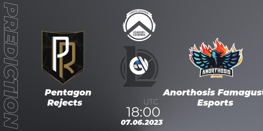 Prognoza Pentagon Rejects - Anorthosis Famagusta Esports. 07.06.2023 at 18:00, LoL, Greek Legends League Summer 2023