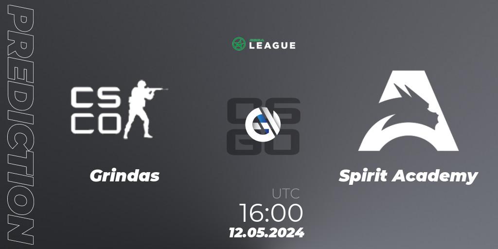 Prognoza Grindas - Spirit Academy. 12.05.2024 at 16:00, Counter-Strike (CS2), ESEA Season 49: Advanced Division - Europe