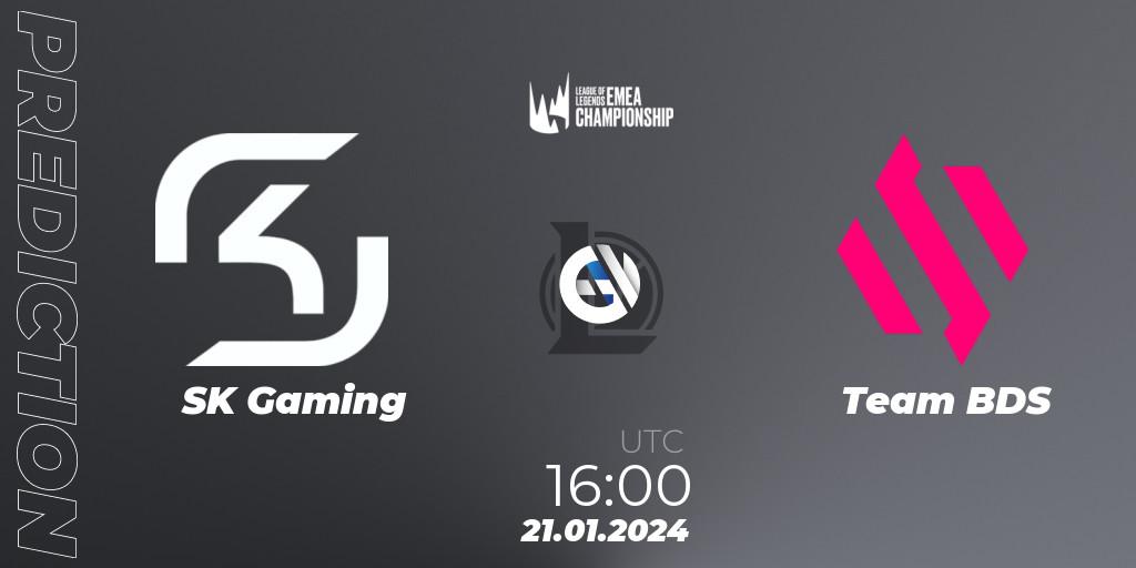 Prognoza SK Gaming - Team BDS. 22.01.2024 at 16:00, LoL, LEC Winter 2024 - Regular Season