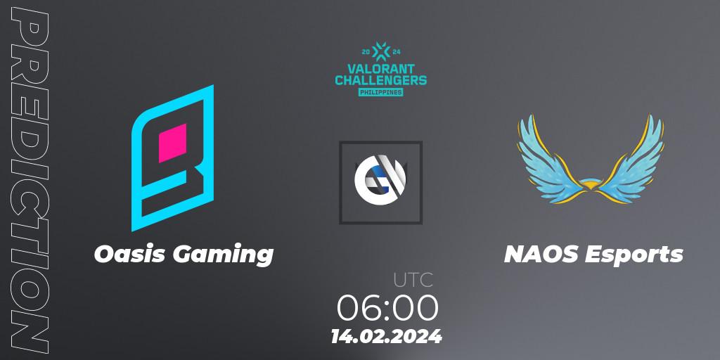 Prognoza Oasis Gaming - NAOS Esports. 14.02.24, VALORANT, VALORANT Challengers 2024 Philippines: Split 1