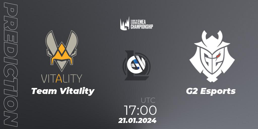 Prognoza Team Vitality - G2 Esports. 22.01.2024 at 19:00, LoL, LEC Winter 2024 - Regular Season