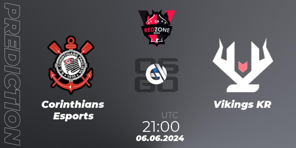 Prognoza Corinthians Esports - Vikings KR. 10.06.2024 at 22:00, Counter-Strike (CS2), RedZone PRO League 2024 Season 3