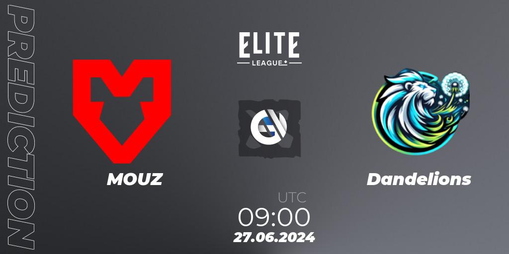 Prognoza MOUZ - Dandelions. 27.06.2024 at 09:00, Dota 2, Elite League Season 2: Western Europe Closed Qualifier