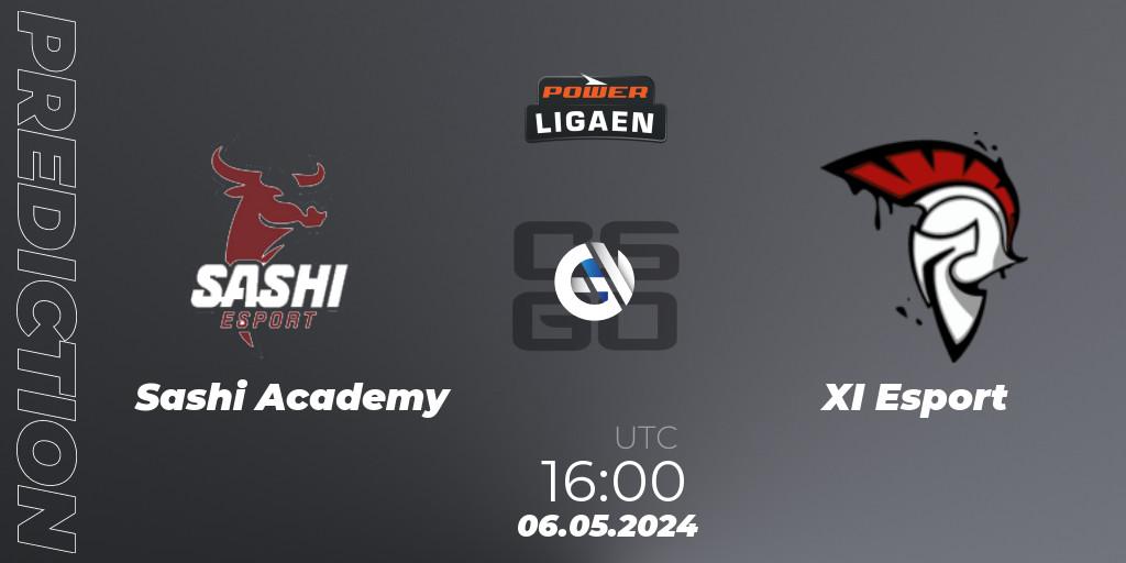 Prognoza Sashi Academy - XI Esport. 06.05.2024 at 16:00, Counter-Strike (CS2), Dust2.dk Ligaen Season 26