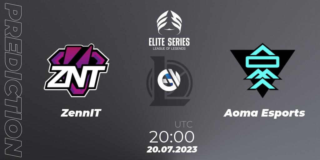 Prognoza ZennIT - Aoma Esports. 20.07.2023 at 20:00, LoL, Elite Series Summer 2023