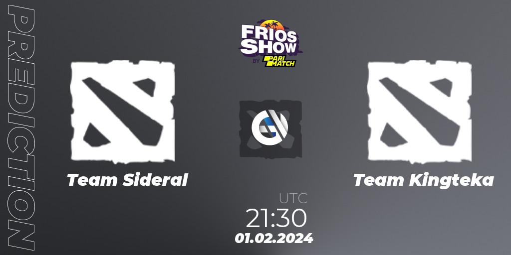 Prognoza Team Sideral - Team Kingteka. 01.02.2024 at 21:30, Dota 2, Frios Show 2