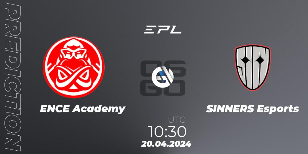 Prognoza ENCE Academy - SINNERS Esports. 20.04.24, CS2 (CS:GO), European Pro League Season 15