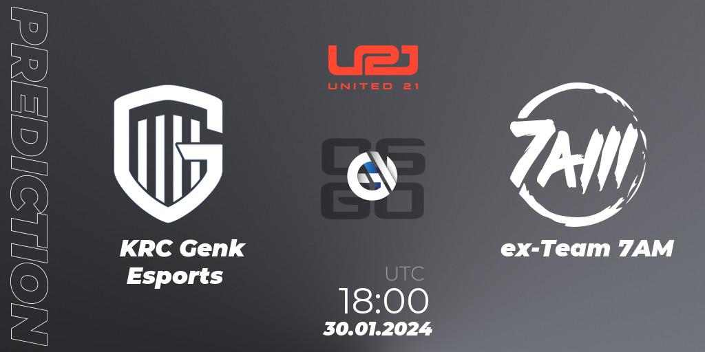 Prognoza KRC Genk Esports - ex-Team 7AM. 30.01.24, CS2 (CS:GO), United21 Season 10: Division 2