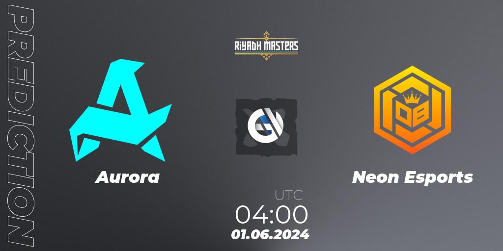 Prognoza Aurora - Neon Esports. 01.06.2024 at 04:20, Dota 2, Riyadh Masters 2024: Southeast Asia Closed Qualifier