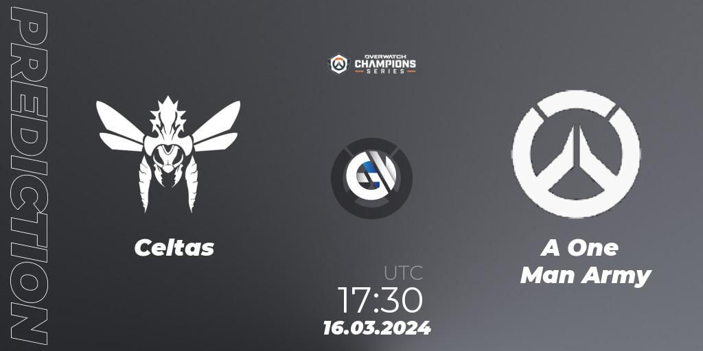 Prognoza Celtas - A One Man Army. 16.03.2024 at 17:30, Overwatch, Overwatch Champions Series 2024 - EMEA Stage 1 Group Stage