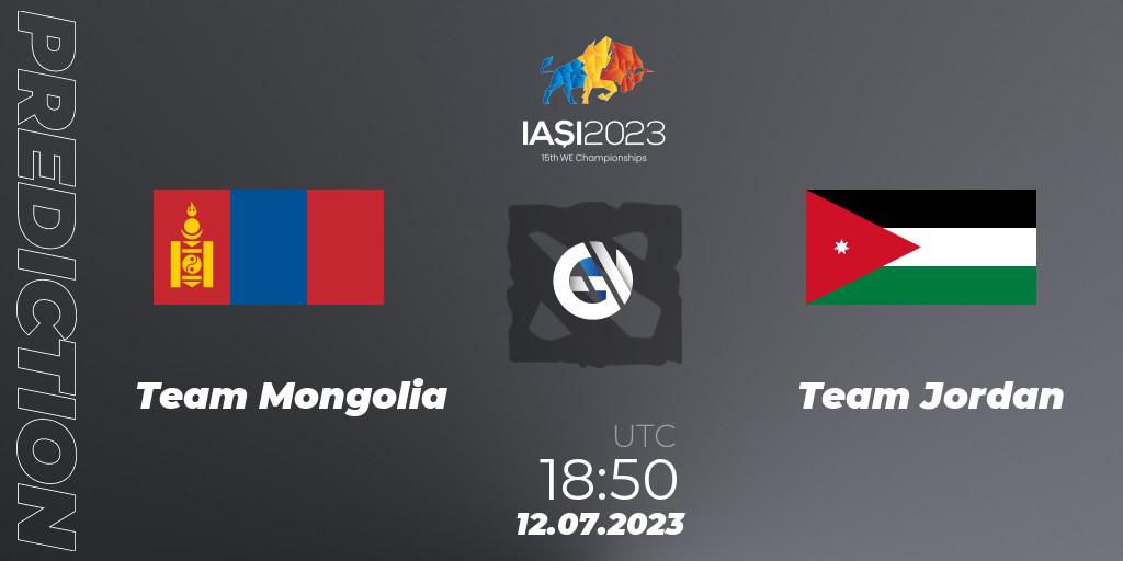 Prognoza Team Mongolia - Team Jordan. 12.07.2023 at 18:50, Dota 2, Gamers8 IESF Asian Championship 2023