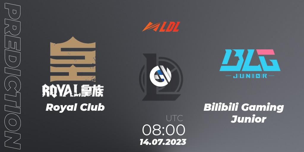 Prognoza Royal Club - Bilibili Gaming Junior. 14.07.2023 at 08:00, LoL, LDL 2023 - Regular Season - Stage 3