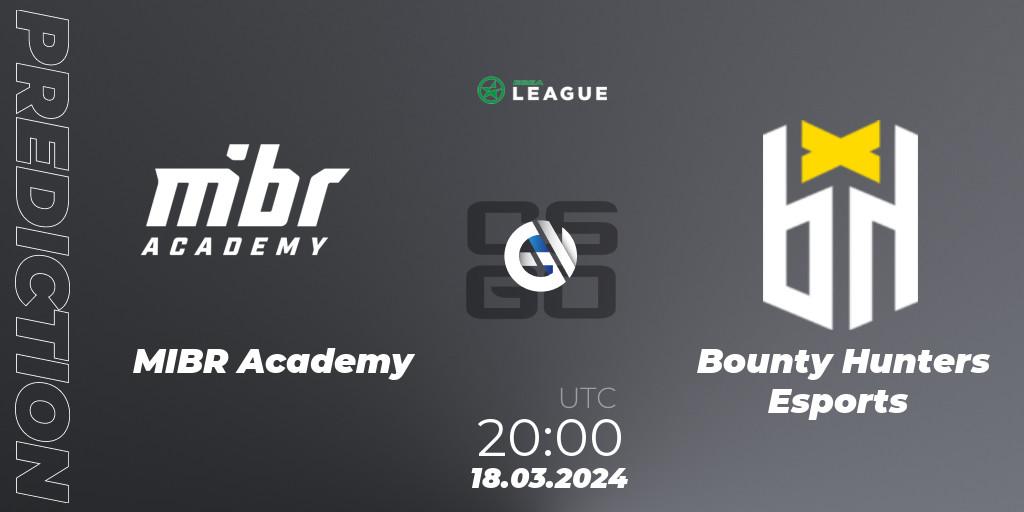 Prognoza MIBR Academy - Bounty Hunters Esports. 18.03.24, CS2 (CS:GO), ESEA Season 48: Open Division - South America