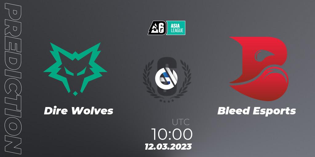 Prognoza Dire Wolves - Bleed Esports. 12.03.2023 at 10:30, Rainbow Six, SEA League 2023 - Stage 1