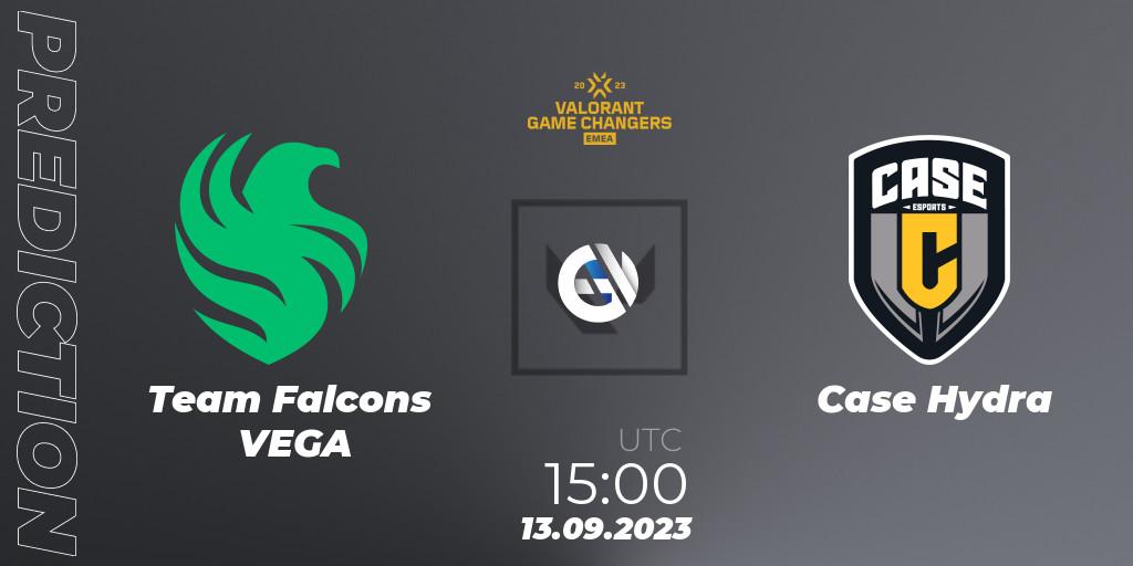 Prognoza Team Falcons VEGA - Case Hydra. 13.09.2023 at 15:00, VALORANT, VCT 2023: Game Changers EMEA Stage 3 - Group Stage