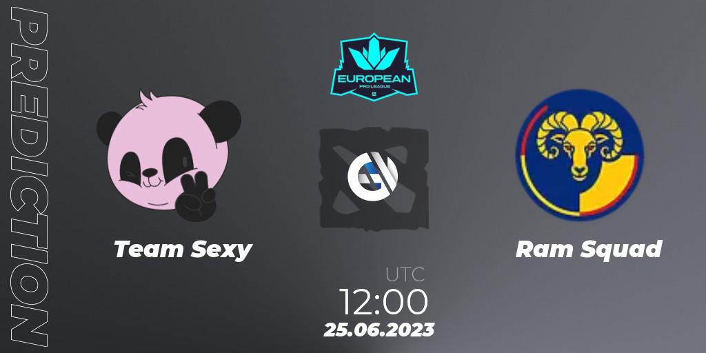 Prognoza Team Sexy - Ram Squad. 25.06.2023 at 12:05, Dota 2, European Pro League Season 10