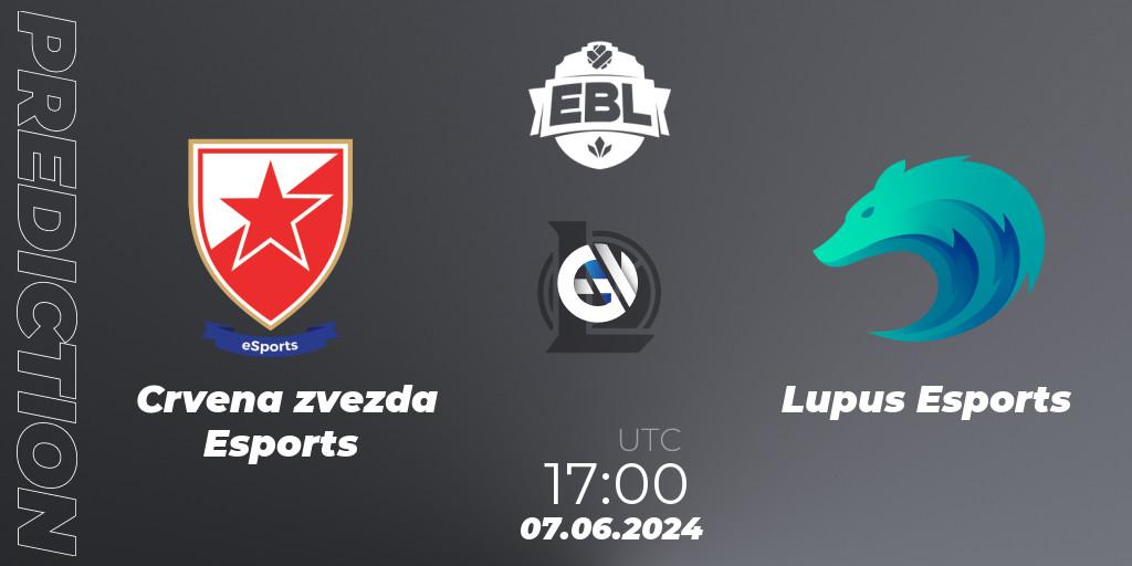 Prognoza Crvena zvezda Esports - Lupus Esports. 07.06.2024 at 17:00, LoL, Esports Balkan League Season 15