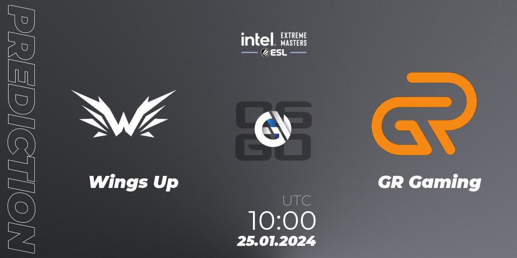 Prognoza Wings Up - GR Gaming. 25.01.24, CS2 (CS:GO), Intel Extreme Masters China 2024: Asian Open Qualifier #2