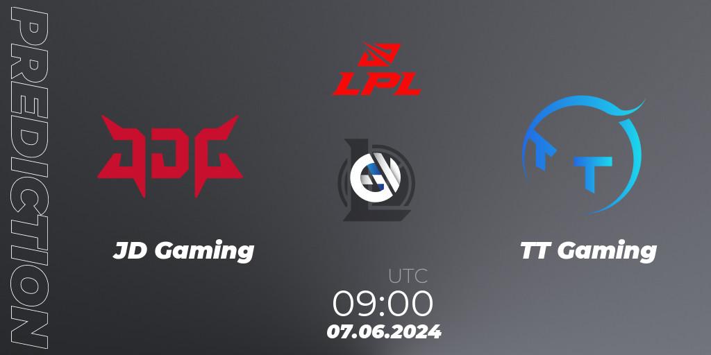 Prognoza JD Gaming - TT Gaming. 07.06.2024 at 09:00, LoL, LPL 2024 Summer - Group Stage