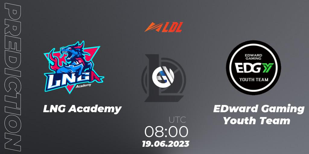 Prognoza LNG Academy - EDward Gaming Youth Team. 19.06.2023 at 09:00, LoL, LDL 2023 - Regular Season - Stage 3