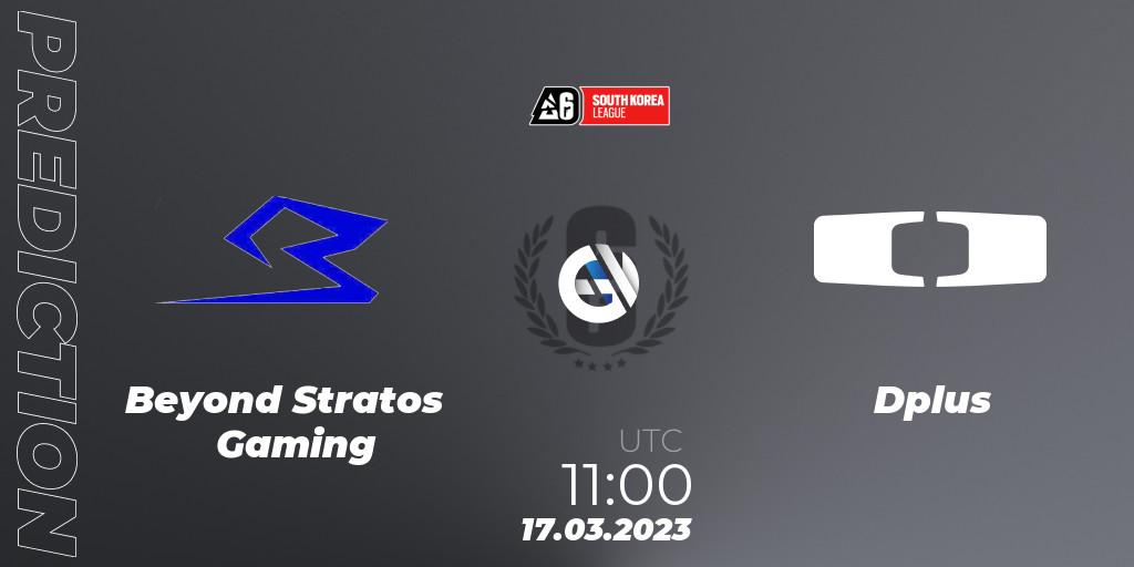 Prognoza Beyond Stratos Gaming - Dplus. 17.03.2023 at 11:00, Rainbow Six, South Korea League 2023 - Stage 1