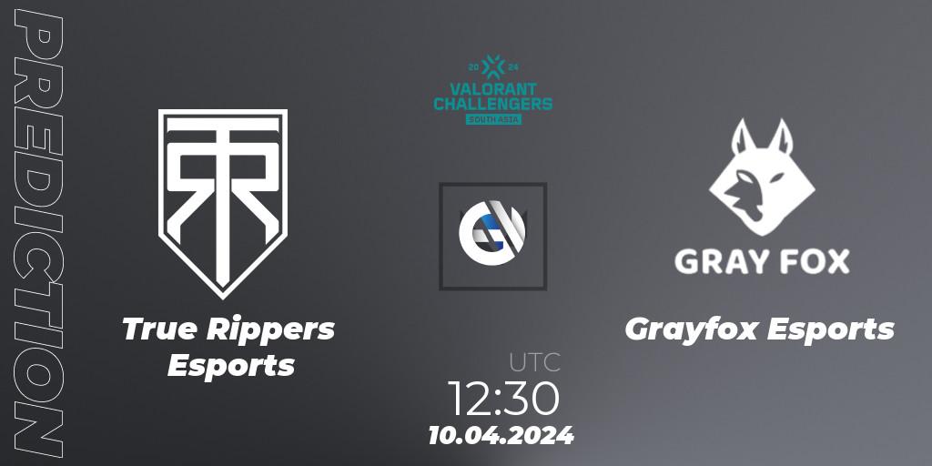 Prognoza True Rippers Esports - Grayfox Esports. 10.04.2024 at 12:30, VALORANT, VALORANT Challengers 2024 South Asia: Split 1 - Cup 2