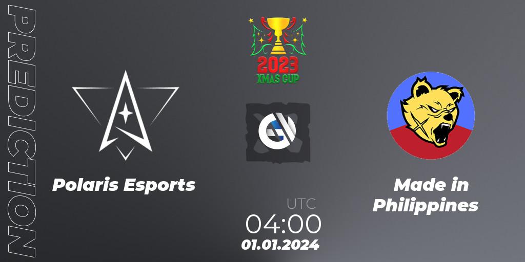 Prognoza Polaris Esports - Made in Philippines. 01.01.2024 at 04:00, Dota 2, Xmas Cup 2023