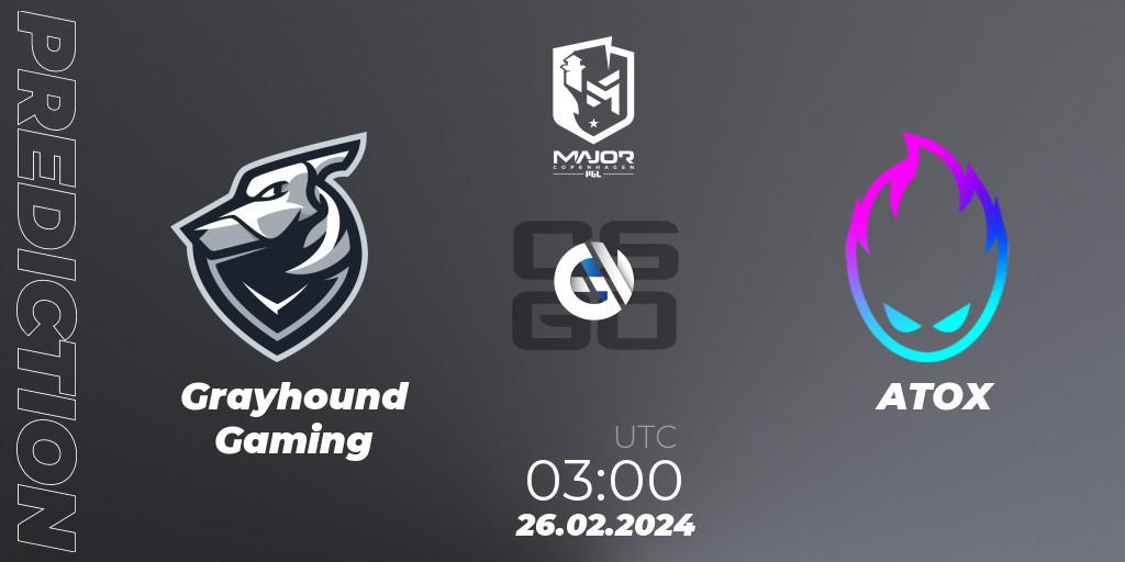 Prognoza Grayhound Gaming - ATOX. 26.02.24, CS2 (CS:GO), PGL CS2 Major Copenhagen 2024 Asia RMR