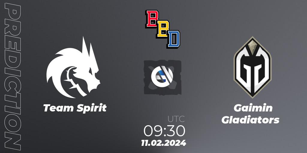 Prognoza Team Spirit - Gaimin Gladiators. 11.02.24, Dota 2, BetBoom Dacha Dubai 2024