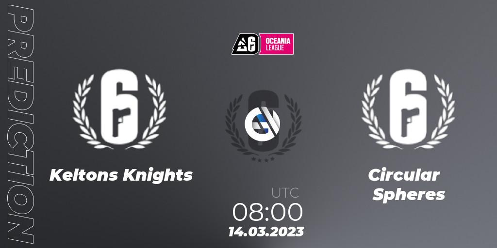 Prognoza Keltons Knights - Circular Spheres. 14.03.2023 at 08:15, Rainbow Six, Oceania League 2023 - Stage 1