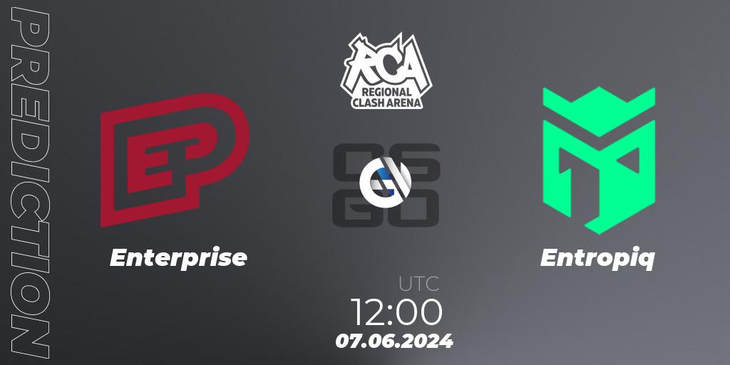 Prognoza Enterprise - Entropiq. 07.06.2024 at 12:00, Counter-Strike (CS2), Regional Clash Arena Europe