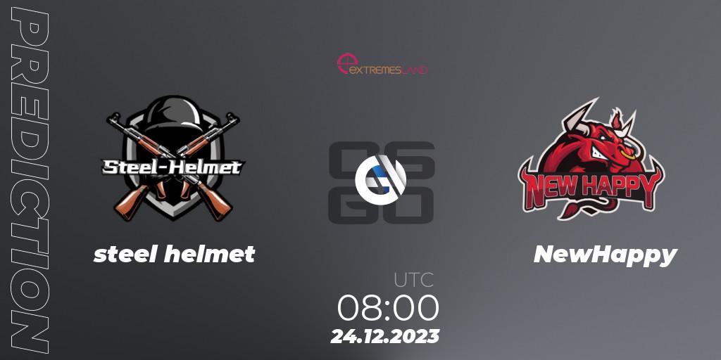 Prognoza steel helmet - NewHappy. 24.12.2023 at 09:00, Counter-Strike (CS2), eXTREMESLAND 2023: Chinese Qualifier