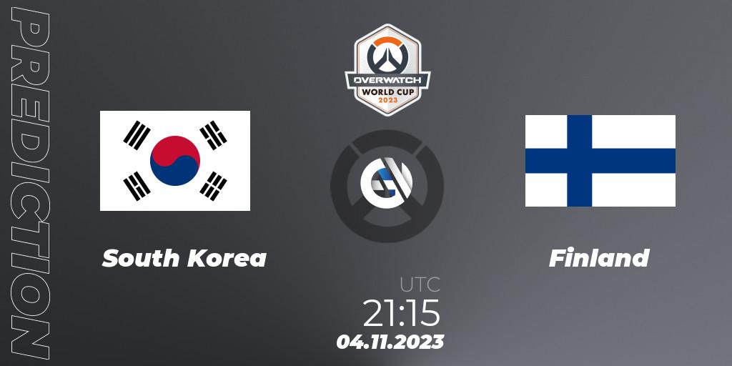 Prognoza South Korea - Finland. 04.11.2023 at 21:15, Overwatch, Overwatch World Cup 2023