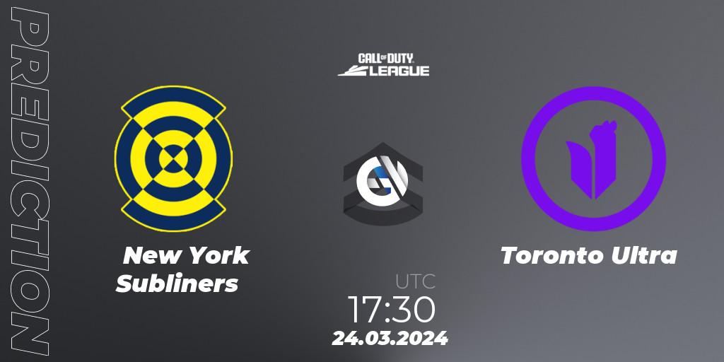 Prognoza New York Subliners - Toronto Ultra. 24.03.2024 at 17:30, Call of Duty, Call of Duty League 2024: Stage 2 Major
