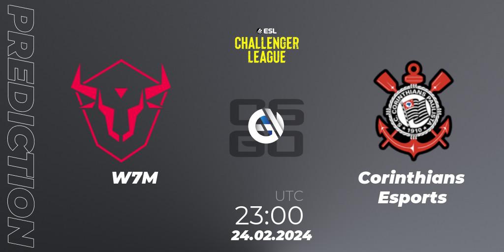 Prognoza W7M - Corinthians Esports. 24.02.2024 at 23:00, Counter-Strike (CS2), ESL Challenger League Season 47: South America