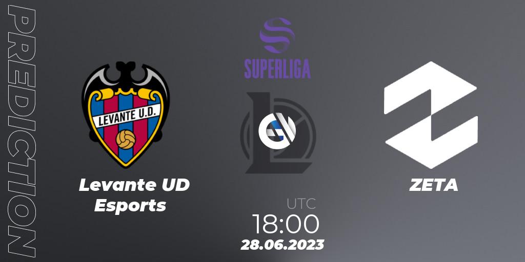 Prognoza Levante UD Esports - ZETA. 28.06.2023 at 18:00, LoL, LVP Superliga 2nd Division 2023 Summer