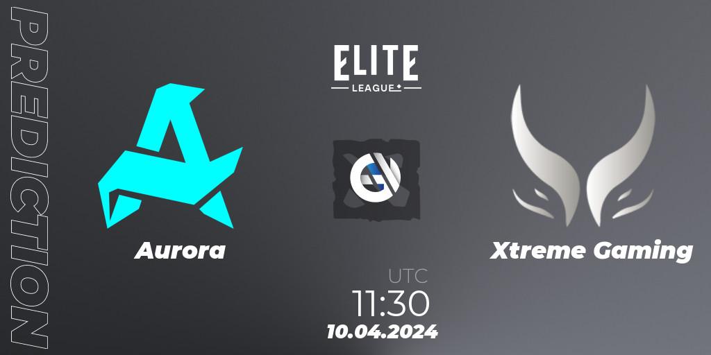 Prognoza Aurora - Xtreme Gaming. 10.04.24, Dota 2, Elite League: Round-Robin Stage