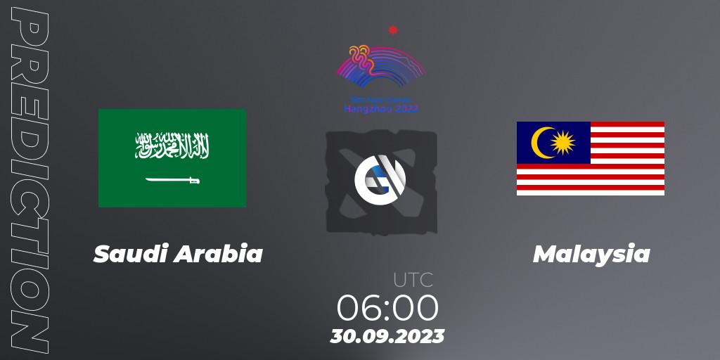Prognoza Saudi Arabia - Malaysia. 30.09.2023 at 06:00, Dota 2, 2022 Asian Games