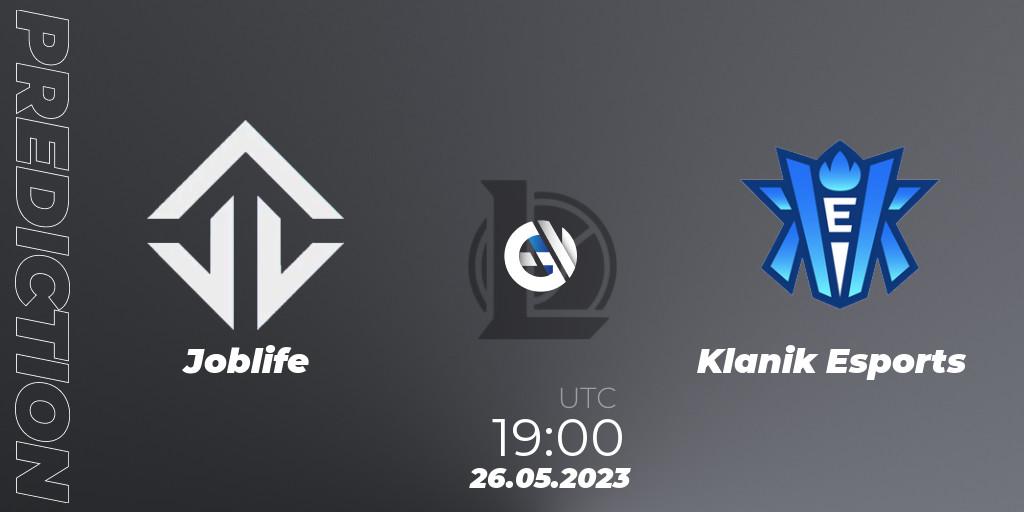 Prognoza Joblife - Klanik Esports. 26.05.2023 at 19:00, LoL, LFL Division 2 Summer 2023 - Group Stage