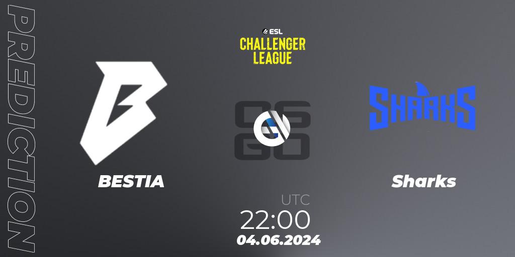 Prognoza BESTIA - Sharks. 04.06.2024 at 22:30, Counter-Strike (CS2), ESL Challenger League Season 47: South America