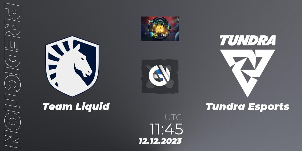Prognoza Team Liquid - Tundra Esports. 12.12.23, Dota 2, ESL One - Kuala Lumpur 2023