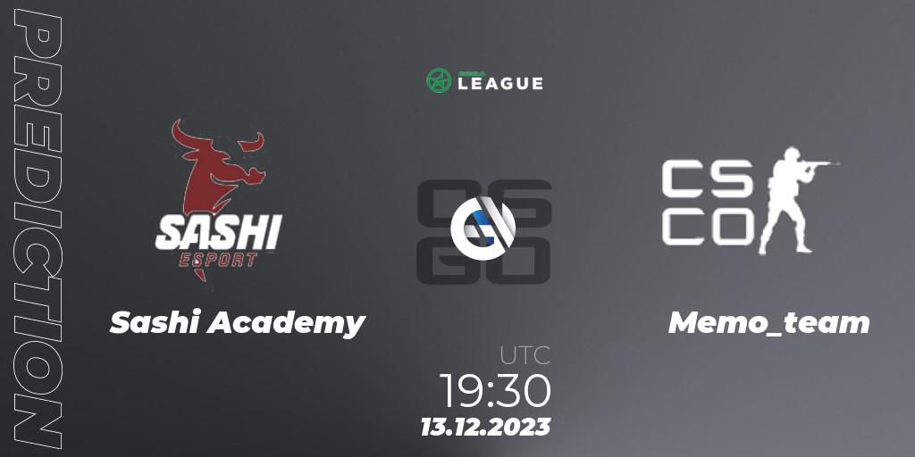 Prognoza Sashi Academy - Memo_team. 13.12.2023 at 19:30, Counter-Strike (CS2), ESEA Season 47: Open Division - Europe