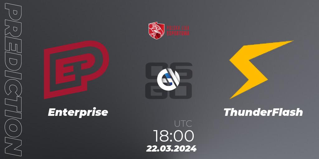 Prognoza Enterprise - ThunderFlash. 22.03.24, CS2 (CS:GO), Polska Liga Esportowa 2024: Split #1