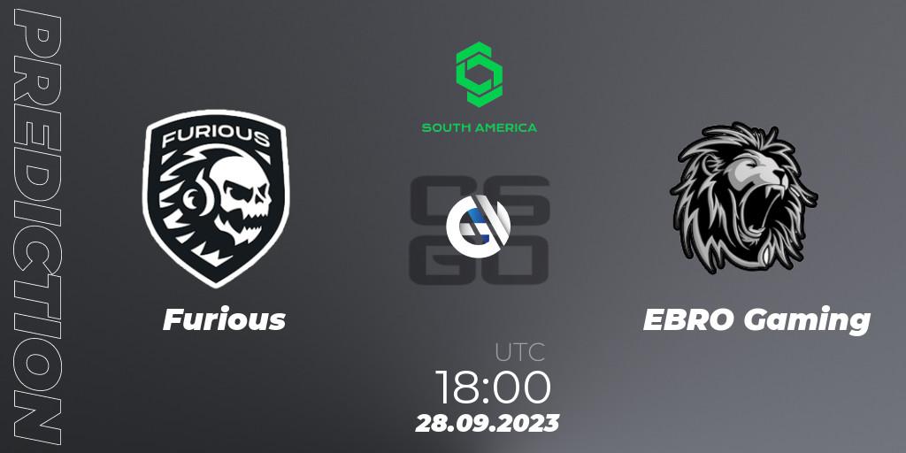 Prognoza Furious - EBRO Gaming. 28.09.23, CS2 (CS:GO), CCT South America Series #12: Closed Qualifier