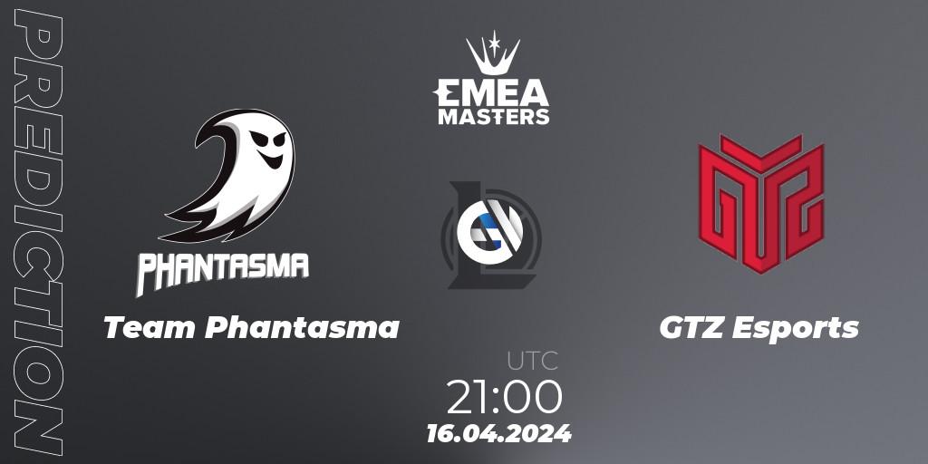 Prognoza Team Phantasma - GTZ Esports. 16.04.2024 at 21:00, LoL, EMEA Masters Spring 2024 - Play-In