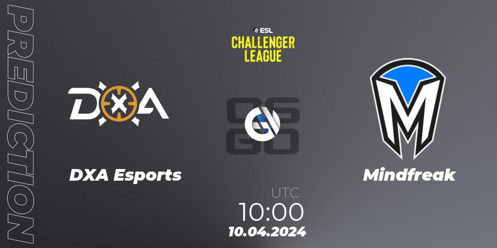 Prognoza DXA Esports - Mindfreak. 10.04.2024 at 10:00, Counter-Strike (CS2), ESL Challenger League Season 47: Oceania