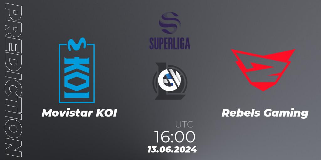 Prognoza Movistar KOI - Rebels Gaming. 13.06.2024 at 16:00, LoL, LVP Superliga Summer 2024