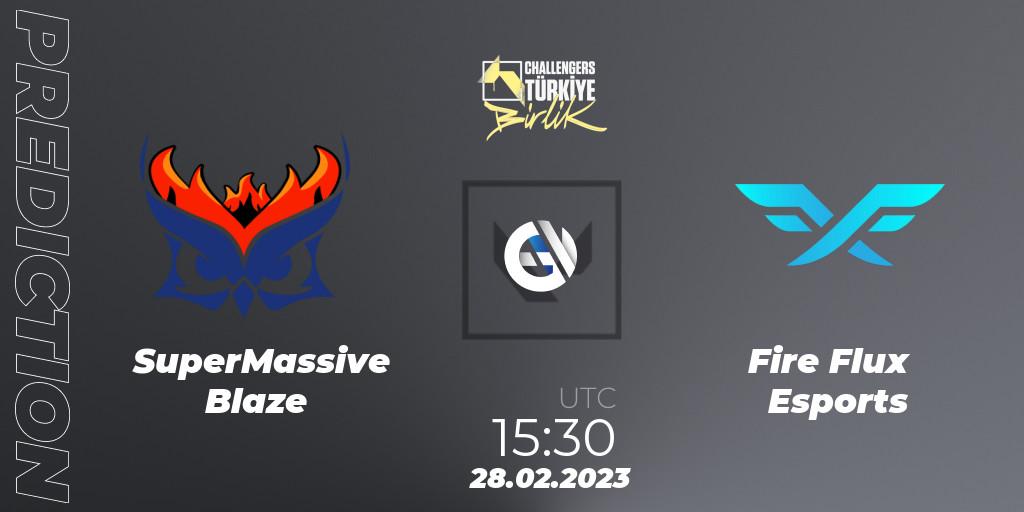 Prognoza SuperMassive Blaze - Fire Flux Esports. 28.02.23, VALORANT, VALORANT Challengers 2023 Turkey: Birlik Split 1